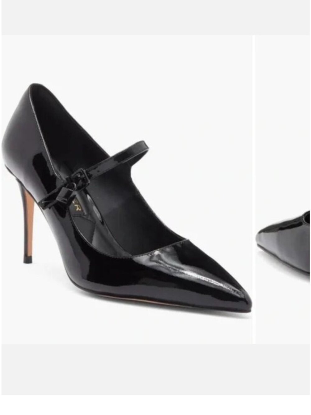 Kurt Geiger Black Patent Leather Mary Jane Pump - Women's Shoes - Size 8 (38.5)
